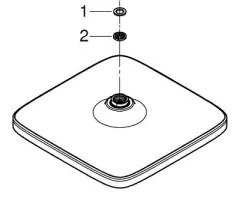 GROHE 26695000 - Soffione doccia VITALIO COMFORT 250 × 250 mm cromo lucido