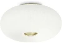 Plafoniera Moderna Arizona Vetro Bianco 3 Luci Gx53 9W 3000K Luce Calda