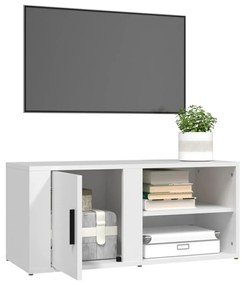 Mobile Porta TV Bianco 80x31,5x36 cm in Legno Multistrato