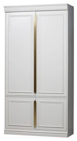 Armadio grigio chiaro in pino massiccio 110x215x44 cm Organize – WOOOD