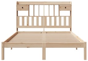 Letto libreria senza materasso 140x190 cm in legno di pino