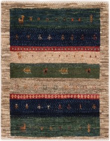 Gashguli Tappeto 50 x 70 Verde (Iran) Annodato A Mano