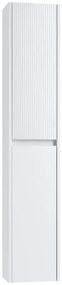 Colonna per mobile bagno Niwa 2 ante P 27 x L 30 x H 160 cm laccato opaco bianco con vetro bianco