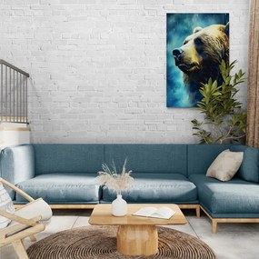 Stampa su tela – Orso blu-oro