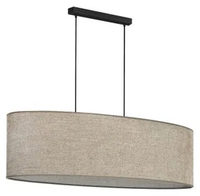 Duolla - Lampadario a sospensione con filo OVAL 2xE27/15W/230V marrone
