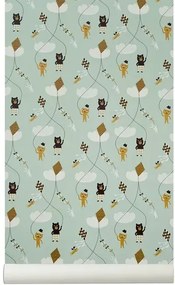 Tapete Kite von Ferm Living - Mint/ Bunt