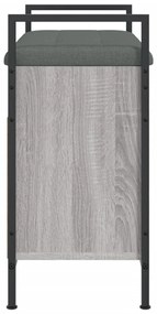 Panca Porta Scarpe Grigio Sonoma 65,5x32x57,5 cm