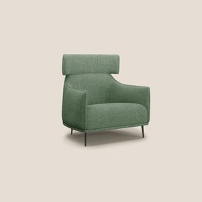 Zelda Poltroncina dal design moderno in morbido tessuto impermeabile T06 verde