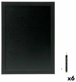 Lavagna Securit Woody Teca Da muro Nero 80 x 60 cm