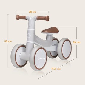 Lionelo - Bicicletta senza pedali VILLY Beige latte