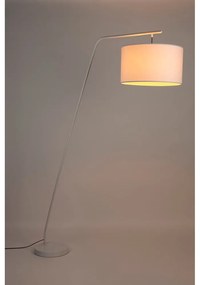 Lampada da terra bianca con paralume in tessuto (altezza 220 cm) Martine - White Label