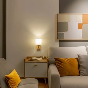 Brilagi - Applique NUBILA WOOD 1xE27/25W/230V quercia/bianco