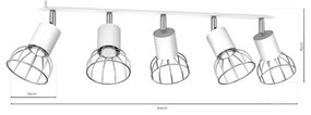 Luce Spot DANTE 5xGU10/25W/230V bianco/cromo lucido