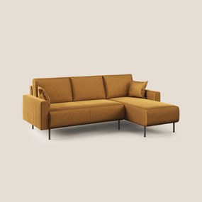 Arthur divano moderno angolare in velluto morbido impermeabile T01 oro