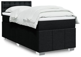 Giroletto A Molle Con Materasso Nero 80x200 Cm İntessuto /