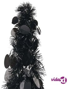 vidaXL Albero di Natale Artificiale Apribile Nero 180 cm PET