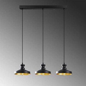 Lampadario nero con paralume in metallo Berceste – Opviq lights