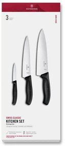 Victorinox - Set di coltelli da cucina SWISS CLASSIC, 3 pezzi, nero
