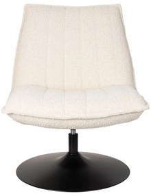 Poltrona bianca in tessuto bouclé Jax - White Label