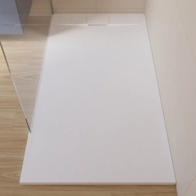 Piatto doccia NEO V2 SENSEA in composito minerale di resina gelificata bianco L 90 x L 180 x H 3.2 cm