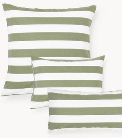 Federa reversibile in cotone a righe Lorena