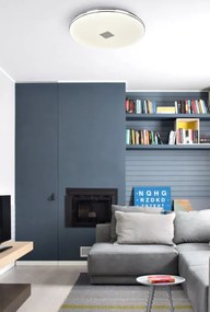 Plafoniera LED moderno Mara, bianco Ø 48 cm, luce con 3 temperature di colore dimmerabile NOVECENTO
