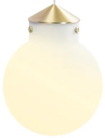 Nordlux - Lampadario a sospensione con filo RAITO 1xE27/25W/230V ottone/bianco