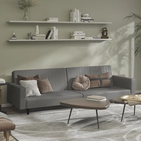 Divano Letto A 2 Posti Grigio İn Similpelle /