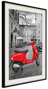 Poster  The Most Beautiful Scooter  Cornice Quadri Cornice nera con pass-partout, Larghezza x Altezza Home decor 40x60