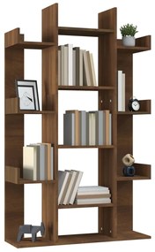 Libreria rovere marrone 86x25,5x140 cm in legno multistrato