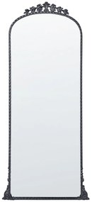 Specchio da parete metallo nero 51 x 114 cm LIVRY Beliani