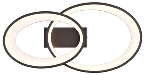 Plafoniera LED bianca e nera 30x57 cm Malaga - Trio