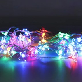 Catena solare LED RGB 50xLED/0,12W/1,2V 1xAA IP44 600 mAh