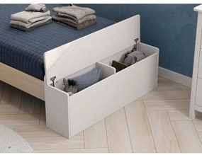 Letto per bambini in pino bianco/naturale con contenitore 90x190 cm Odessa - Marckeric