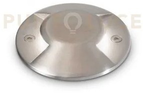 Rocket segnapassi led double 260 lm 3000 k 3w d.9,2cm acciaio
