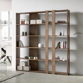 Libreria a parete in legno Noce 178x204h cm - KATO C
