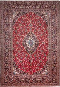 Kashan Tappeto 360x250 Rosso (Iran) Annodato A Mano