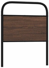 Testiera Rovere Marrone 75 Cm İn Acciaio E Truciolato /