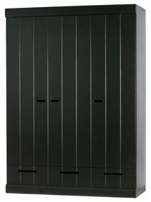 Armadio in pino nero 140x195 cm Connect - WOOOD