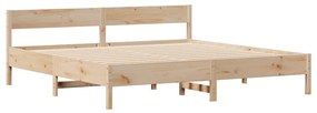 Letto senza materasso 200x200 cm in legno massello di pino