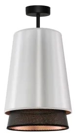 Duolla - Lampadario a plafone BELL SHINY 1xE27/15W/230V diametro 25 cm argento/nero