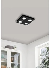 Eglo 33804 - Plafoniera LED GRATTINO 4xGU10/2,8W/230V 3000K nero