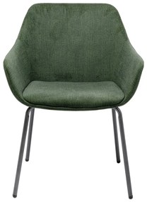 Set di 2 sedie in velluto verde con braccioli Avignon - Kare Design