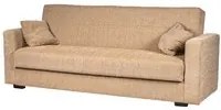 DIVANO LETTO NORA 3 POSTI TESSUTO BEIGE, 212X80X87 CM