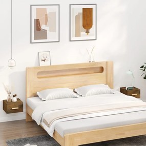 Comodini A Muro 2 Pz Rovere Fumo 35x35x20 Cm /