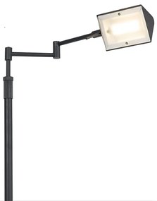 Lampada da terra di design nera con LED e dimmer touch - Notia