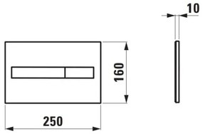LAUFEN H8956610000001 - Pulsante di scarico DUAL LIS bianco