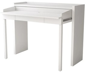 Tavolo da lavoro con piano bianco 36x110 cm Mel - Woodman