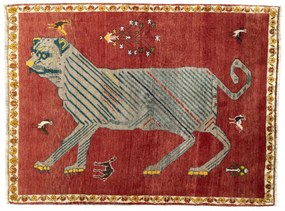 Gabbeh Tappeto persiano 140x100 Rosso (Iran) Annodato A Mano