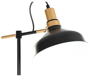 Lampada da Terra DKD Home Decor Nero Dorato Metallo Moderno (48 x 25 x 140 cm)
